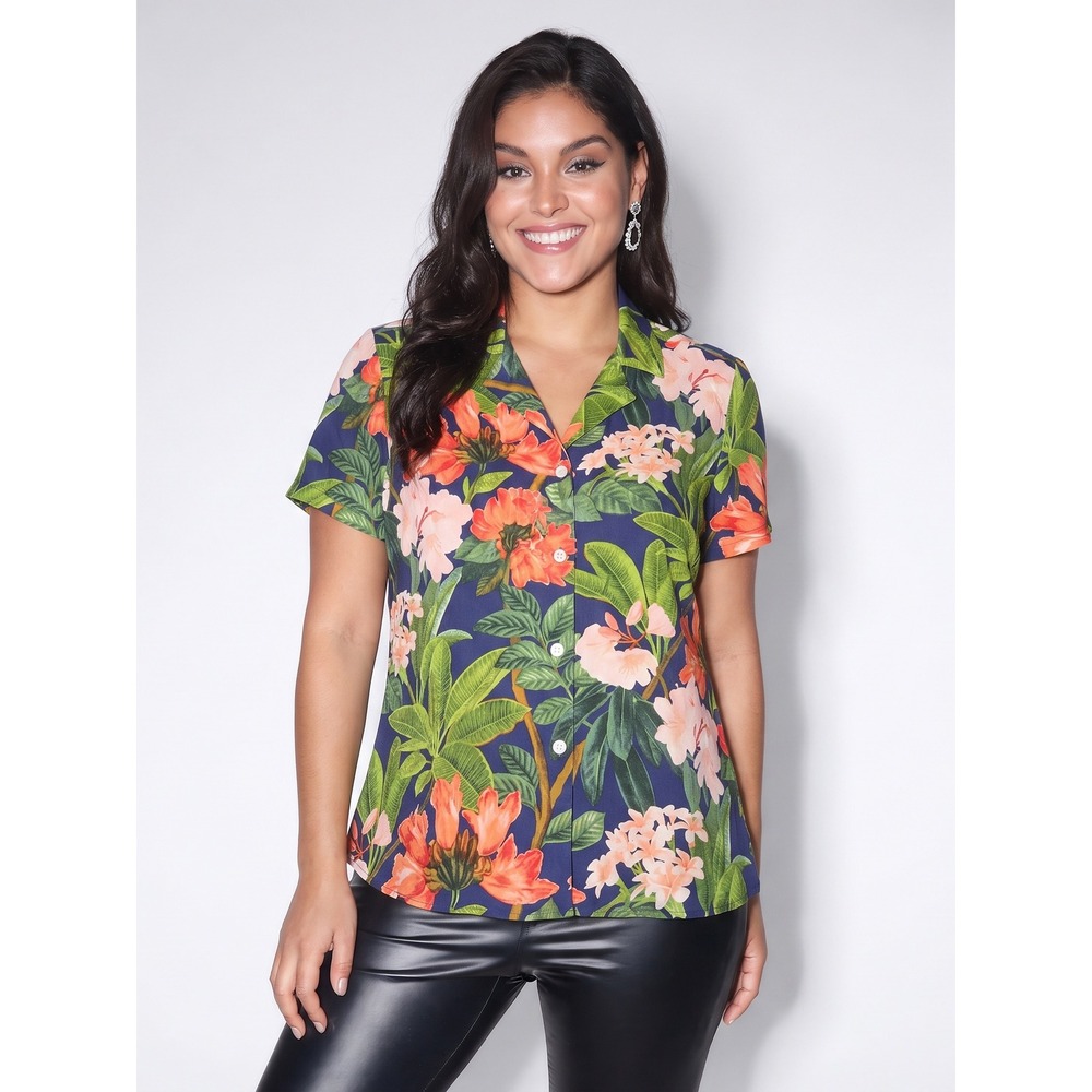 Tommy Bahama Faraway Blooms Talulla Silk Shirt M Island Navy Floral NWT SW321243